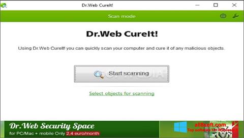 Capture d'écran Dr.Web CureIt pour Windows 8