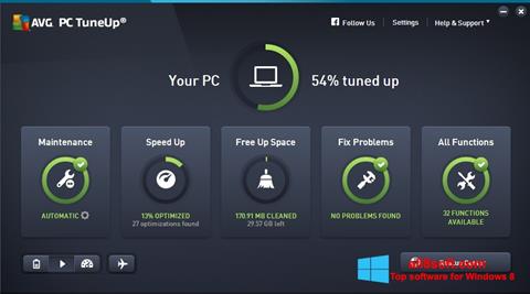 Capture d'écran AVG PC Tuneup pour Windows 8