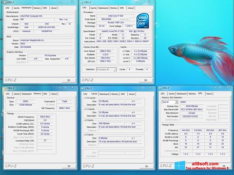 Capture d'écran CPU-Z pour Windows 8