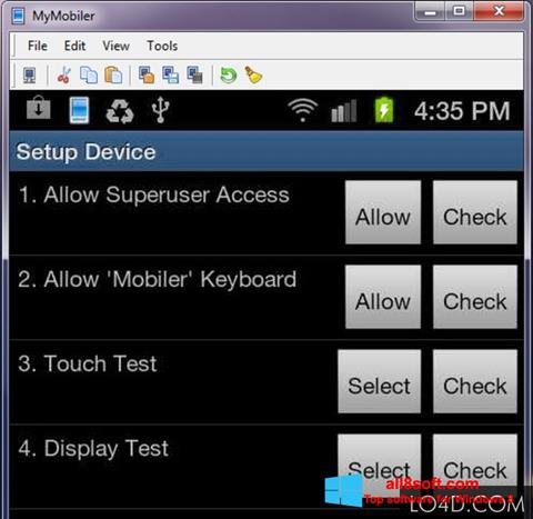 Capture d'écran MyMobiler pour Windows 8