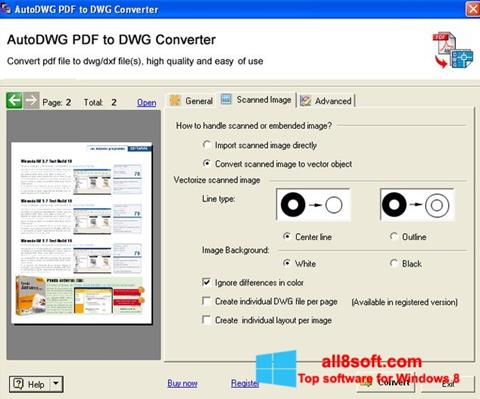 Capture d'écran PDF to DWG Converter pour Windows 8
