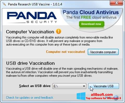 Capture d'écran Panda USB Vaccine pour Windows 8