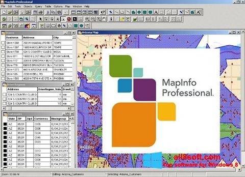 Capture d'écran MapInfo Professional pour Windows 8