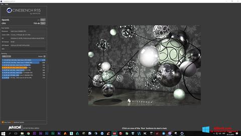 Capture d'écran CINEBENCH pour Windows 8