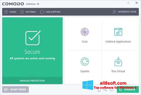 Capture d'écran Comodo Antivirus pour Windows 8