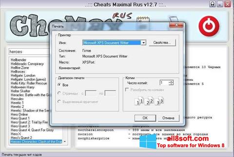 Capture d'écran CheMax pour Windows 8