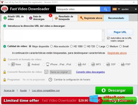 Capture d'écran Fast Video Downloader pour Windows 8
