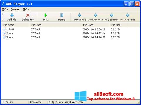 Capture d'écran AMR Player pour Windows 8