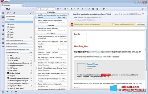 Capture d'écran Opera Mail pour Windows 8