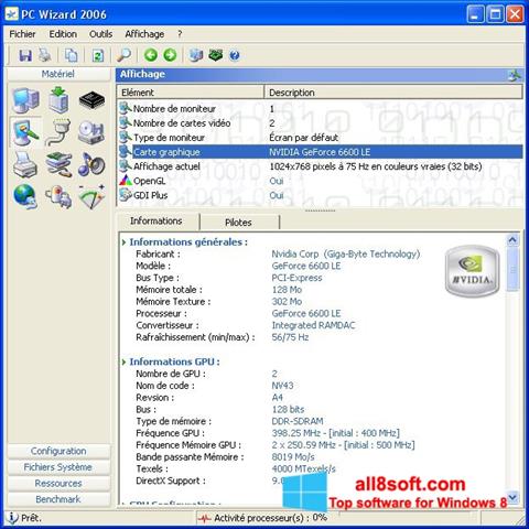 Capture d'écran PC Wizard pour Windows 8