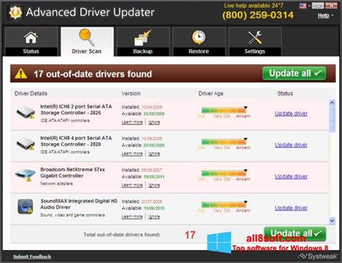 Capture d'écran Advanced Driver Updater pour Windows 8
