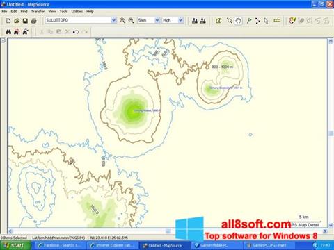 Capture d'écran MapSource pour Windows 8