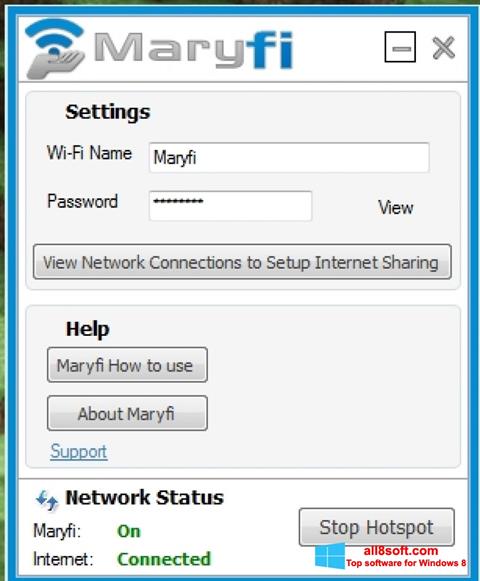 Capture d'écran MaryFi pour Windows 8