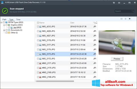 Capture d'écran USB Flash Drive Recovery pour Windows 8