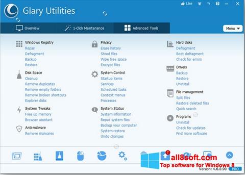 Capture d'écran Glary Utilities Pro pour Windows 8