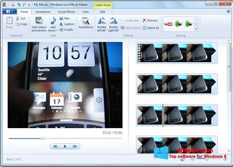 Capture d'écran Windows Live Movie Maker pour Windows 8