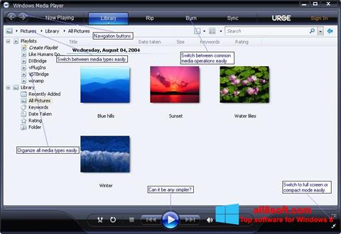 Capture d'écran Media Player pour Windows 8