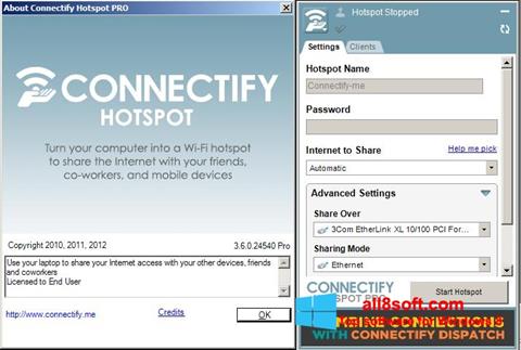 Capture d'écran Connectify Hotspot PRO pour Windows 8