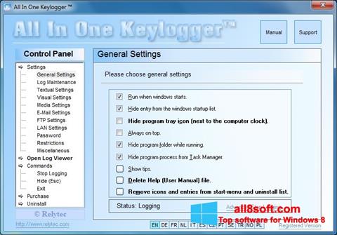 Capture d'écran Keylogger pour Windows 8