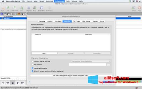 Capture d'écran Express Scribe pour Windows 8