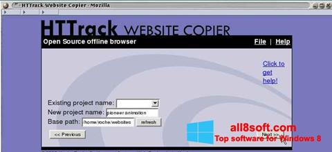 Capture d'écran HTTrack Website Copier pour Windows 8
