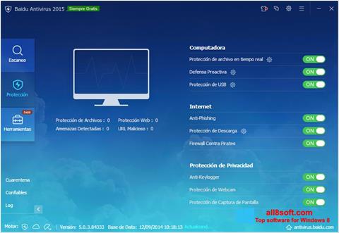 Capture d'écran Baidu Antivirus pour Windows 8