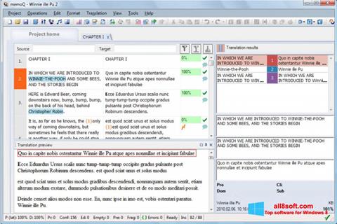Capture d'écran MemoQ pour Windows 8