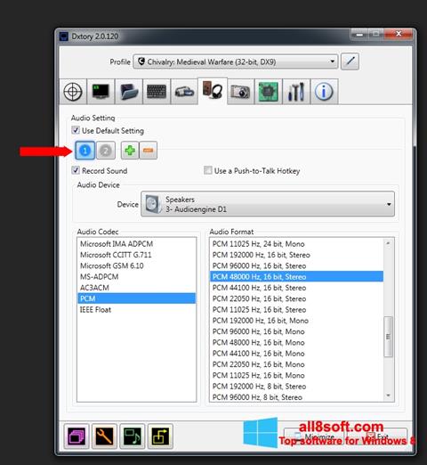 Capture d'écran Dxtory pour Windows 8