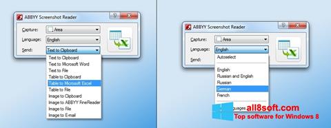 Capture d'écran ABBYY Screenshot Reader pour Windows 8