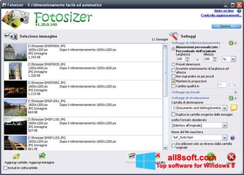 Capture d'écran Fotosizer pour Windows 8