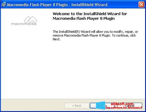 Capture d'écran Macromedia Flash Player pour Windows 8