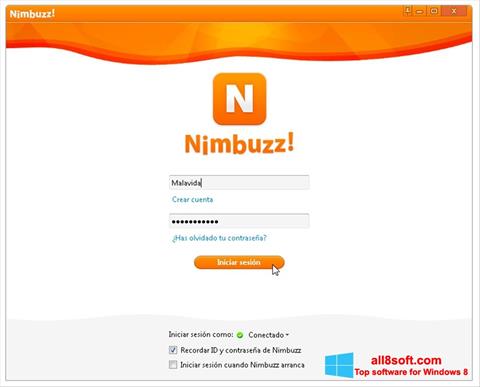 Capture d'écran Nimbuzz pour Windows 8