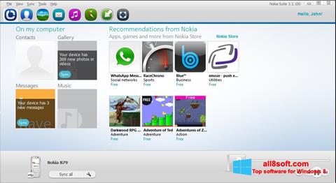Capture d'écran Nokia PC Suite pour Windows 8
