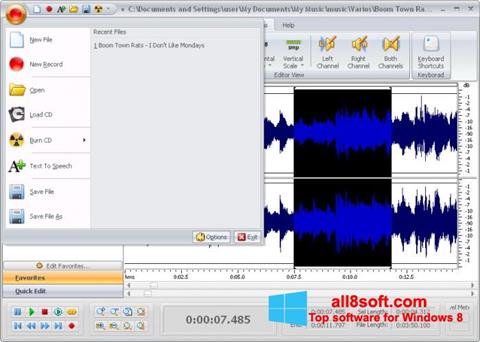 Capture d'écran Free Audio Editor pour Windows 8