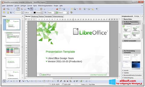 Capture d'écran LibreOffice pour Windows 8