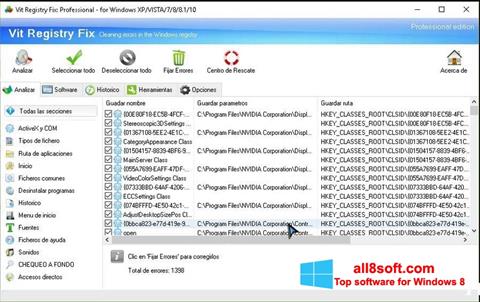 Capture d'écran Vit Registry Fix pour Windows 8