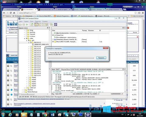 Capture d'écran DMDE pour Windows 8