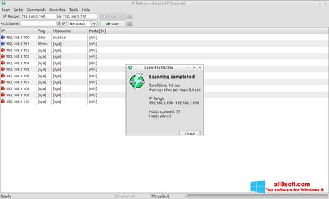 Capture d'écran Angry IP Scanner pour Windows 8