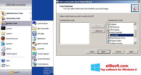 Capture d'écran ERD Commander pour Windows 8