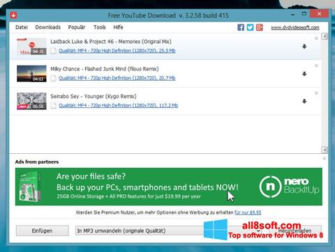 Capture d'écran Free YouTube Download pour Windows 8