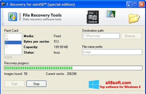 Capture d'écran F-Recovery SD pour Windows 8