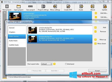 Capture d'écran DVD Flick pour Windows 8