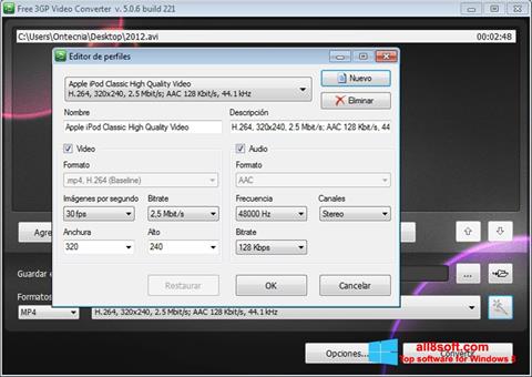 Capture d'écran Free MP4 Video Converter pour Windows 8