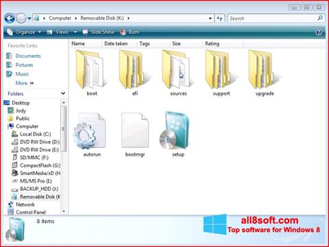 Capture d'écran Windows 7 USB DVD Download Tool pour Windows 8