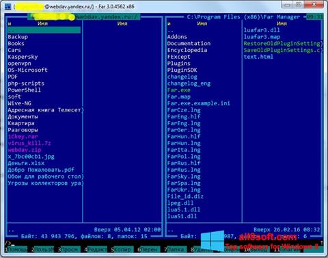 Capture d'écran Far Manager pour Windows 8