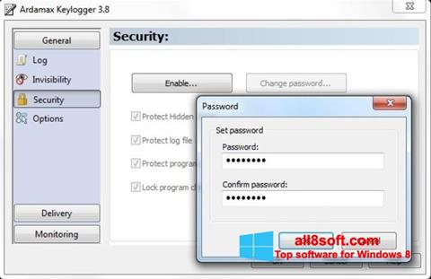 Capture d'écran Ardamax Keylogger pour Windows 8