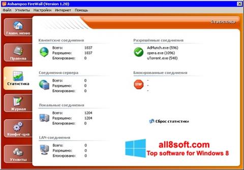 Capture d'écran Ashampoo Firewall pour Windows 8