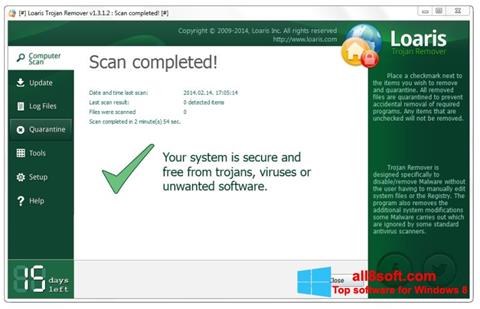Capture d'écran Loaris Trojan Remover pour Windows 8