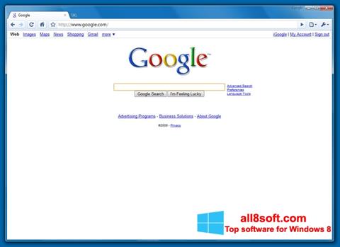 Capture d'écran Google Chrome Beta pour Windows 8