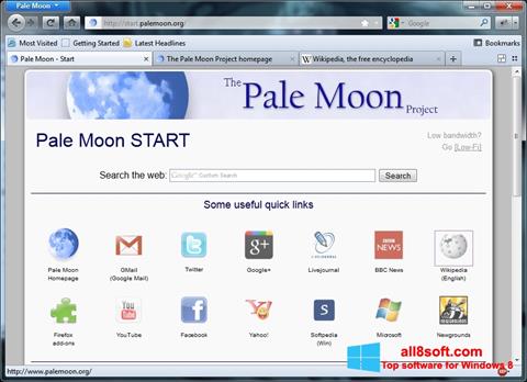Capture d'écran Pale Moon pour Windows 8
